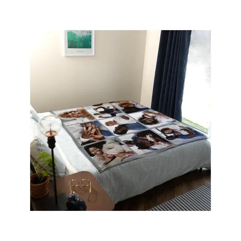 Personalised Photo Fleece Blanket, Custom Luxury Gift